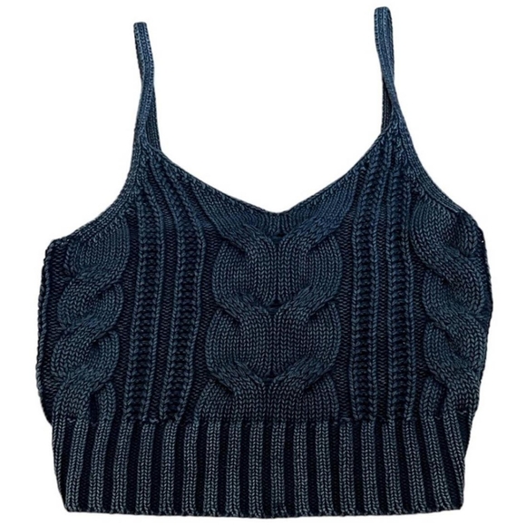 American Eagle Outfitters Tops - AE Navy  Cable Knit Tank XL